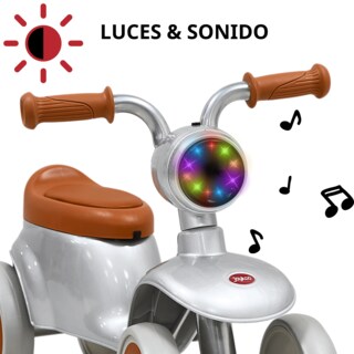 Foto 2 | Foto 2 | Montable Correpasillos Para Niños Con Luz Y Sonido Coche Musical Apto A Partir De 1 Año Y Soporta Hasta 16 Kg - Plateado