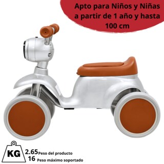 Foto 4 | Foto 4 | Montable Correpasillos Para Niños Con Luz Y Sonido Coche Musical Apto A Partir De 1 Año Y Soporta Hasta 16 Kg - Plateado