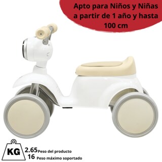 Foto 4 | Foto 4 | Montable Correpasillos Para Niños Con Luz Y Sonido Coche Musical Apto A Partir De 1 Año Y Soporta Hasta 16 Kg - Blanco