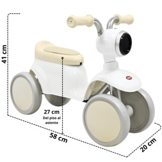 Foto 5 | Foto 5 | Montable Correpasillos Para Niños Con Luz Y Sonido Coche Musical Apto A Partir De 1 Año Y Soporta Hasta 16 Kg - Blanco
