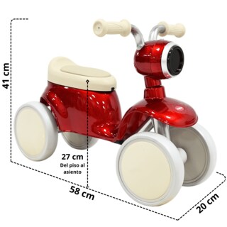 Foto 5 | Foto 5 | Montable Correpasillos Para Niños Con Luz Y Sonido Coche Musical Apto A Partir De 1 Año Y Soporta Hasta 16 Kg - Rojo
