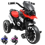 Moto Montable Eléctrica Para Niños Triciclo Híbrido Con Luces Y Sonido Recargable 6v Soporta Hasta 30 Kg - Rojo