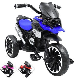 Foto 1 | Foto 1 | Moto Montable Eléctrica Para Niños Triciclo Híbrido Con Luces Y Sonido Recargable 6v Soporta Hasta 30 Kg - Azul