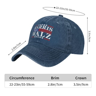 Foto 6 | Foto 6 | Gorra Harris Walz 2024 Para Hombre 100% Algodón Sin Estructura - Venta Internacional.