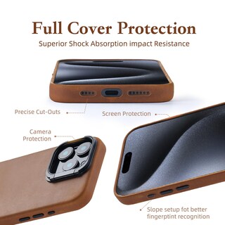 Foto 4 | Foto 4 | Funda Zoof De Piel Auténtica Para Iphone 16 Pro Max Con Soporte - Venta Internacional.