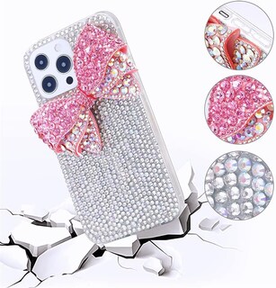 Foto 2 | Foto 2 | Funda De Teléfono Max-abc Bling Glitter Para Iphone 16 Pro Con Lazo - Venta Internacional.