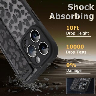 Foto 4 | Foto 4 | Funda De Teléfono Lsl Para Iphone 16 Pro Black Leopard Cheetah - Venta Internacional.