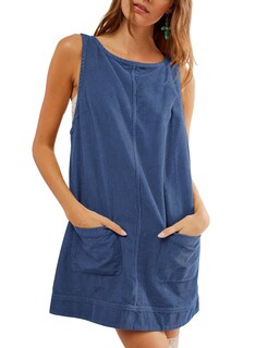 Foto 1 | Foto 1 | Vestido De Pana Hooever Para Mujer A Line Dustyblue - Venta Internacional.