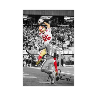 Foto 1 | Foto 1 | Póster Sobre Lienzo Qunan Sports George Kittle Sin Marco  30 X 45 Cm - Venta Internacional.