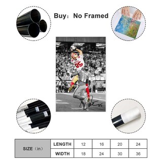 Foto 2 | Foto 2 | Póster Sobre Lienzo Qunan Sports George Kittle Sin Marco  30 X 45 Cm - Venta Internacional.