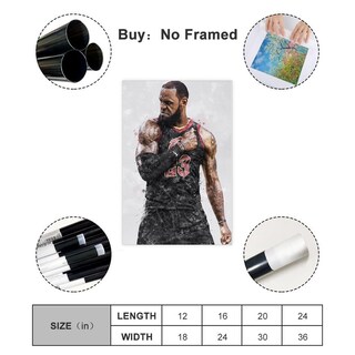 Foto 2 | Foto 2 | Póster De Lona Ysyacj Lebron James 1 Para Decoración De Dormitorio 30 X 45 Cm - Venta Internacional.