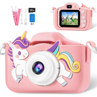 Foto 1 | Foto 1 | Cámara Digital Multifuncional Para Niños Con Tarjeta De 32 Gb Color Rosa - Venta Internacional.