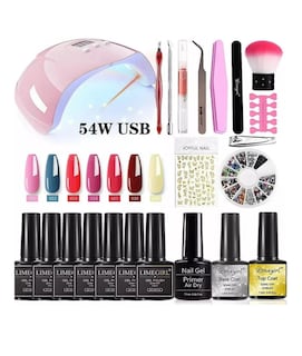Foto 2 | Foto 2 | Kits De Lámpara De Uñas Uv Led Con Gel Y Pegatinas Para Uñas