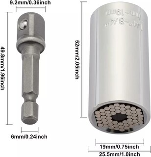 Foto 5 | Foto 5 | Dado Universal Gator Grip 1/4-3/4 (7mm-19mm)