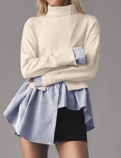 Foto 4 | Foto 4 | Jersey Missactiver Con Cuello Alto Con Aberturas 2 En 1 Para Mujer - Venta Internacional.