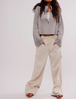 Foto 5 | Foto 5 | Jersey Tbetne De Punto Con Media Cremallera Para Mujer Color Gris Talla Xs - Venta Internacional.