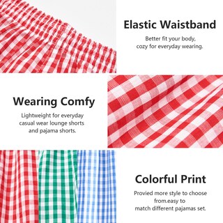 Foto 3 | Foto 3 | Pantalones Cortos De Pijama Cinvik Gingham Boxer Para Mujer Green Plaid Xl - Venta Internacional.