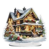 Kit De Pintura Diamond Art Jjfox Diy Christmas House-1 - Venta Internacional.