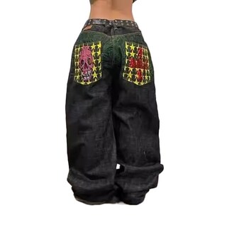 Foto 1 | Foto 1 | Vaqueros Bvrctyp Unisex Y2k Hip Hop Street Gothic Holgados Negros Xl - Venta Internacional.