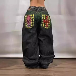 Foto 2 | Foto 2 | Vaqueros Bvrctyp Unisex Y2k Hip Hop Street Gothic Holgados Negros Xl - Venta Internacional.