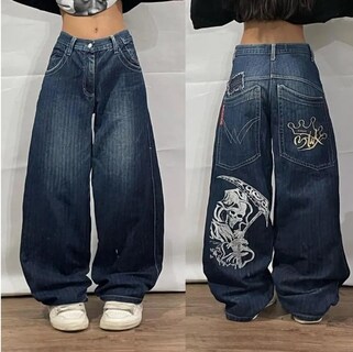 Foto 2 | Foto 2 | Vaqueros Bvrctyp Unisex Y2k Hip Hop Street Gothic Holgados Azules Xxl - Venta Internacional.