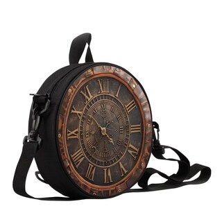Foto 1 | Foto 1 | Monedero Sannovo Con Estampado De Reloj Redondo Para Mujer Color Marrón - Venta Internacional.