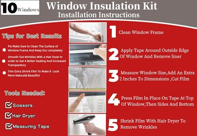 Foto 2 | Foto 2 | Kit De Aislamiento De Ventanas Fonsbleaudy 10 Windows 62 X 420 Cm - Venta Internacional.