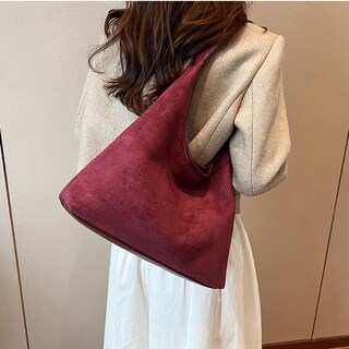 Foto 3 | Foto 3 | Bolso Hobo Mcuvaec De Gamuza Para Mujer Color Burdeos Con Monederos Conjunto Marrón - Venta Internacional.