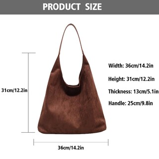 Foto 7 | Foto 7 | Bolsa Maoily De Gamuza Marrón Para Mujer 36 X 31 X 13 Cm - Venta Internacional.