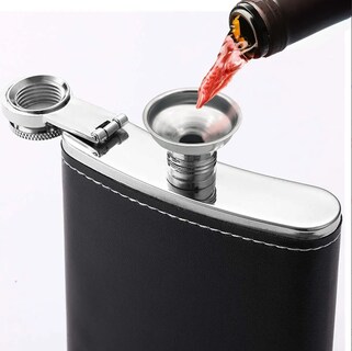 Foto 4 | Foto 4 | Licorera Y Ánfora De Bolsillo De 8oz Con Copas De Vino 236ml Color Funda Piel