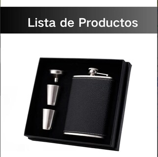 Foto 2 | Foto 2 | Licorera Y Ánfora De Bolsillo De 8oz Con Copas De Vino 236ml Negro Lisa