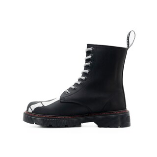 Foto 2 | Foto 2 | Botas Offlander Tipo Militar Piel Crazy Negro Huesos Blancos Bordados