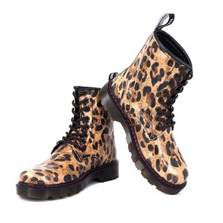 Foto 3 | Foto 3 | Botas Offlander Tipo Militar Piel Grabada Leopardo Café