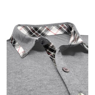 Foto 3 | Foto 3 | Polo Aulemen De Manga Larga Con Bolsillo Para Hombre  Color Gris Claro - Venta Internacional.