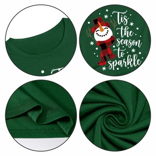 Foto 6 | Foto 6 | Camiseta Euow Christmas Santa Graphic Para Mujer Talla L - Venta Internacional.