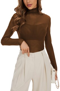 Foto 1 | Foto 1 | Camiseta Kiczoy De Manga Larga Transparente De Malla Transparente Para Mujer - Venta Internacional.