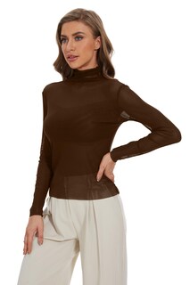 Foto 5 | Foto 5 | Camiseta Kiczoy De Manga Larga Transparente De Malla Transparente Para Mujer - Venta Internacional.