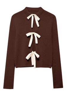 Foto 1 | Foto 1 | Jersey Tipo Cárdigan Msbesyor Con Pajarita Abierta En La Parte Delantera Para Mujer - Venta Internacional.