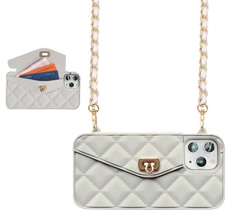 Foto 1 | Foto 1 | Funda Para Teléfono Wallet Unnfiko Compatible Con Iphone 16 Pro Color Gris - Venta Internacional.