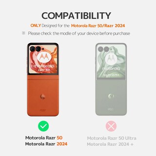 Foto 7 | Foto 7 | Funda De Teléfono Ninki Compatible Con Motorola Razr 50 Con Protector De Pantalla - Venta Internacional.