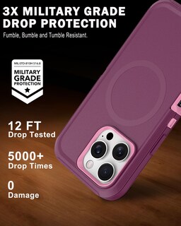 Foto 4 | Foto 4 | Funda Magnética Boconarry Para Iphone 16 Pro Max Burgundy - Venta Internacional.