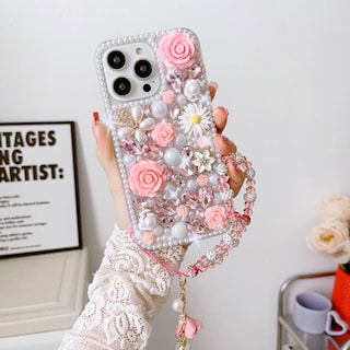 Foto 1 | Foto 1 | Funda Threesee Para Iphone 16 Pro Max Con Diamantes De Imitación De Cristal Brillante - Venta Internacional.