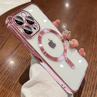 Foto 1 | Foto 1 | Funda De Teléfono Zinlyuen Magnetic Clear Para Iphone 16 Pro 6.3 - Rosa - Venta Internacional.