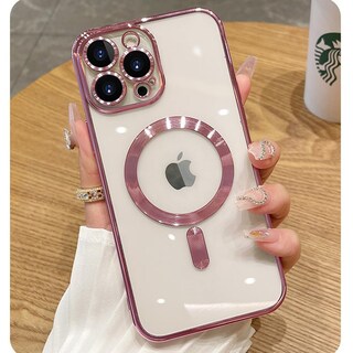 Foto 3 | Foto 3 | Funda De Teléfono Zinlyuen Magnetic Clear Para Iphone 16 Pro 6.3 - Rosa - Venta Internacional.