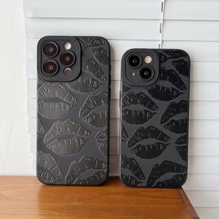 Foto 2 | Foto 2 | Funda De Teléfono Fliracon De Silicona Con Estampado De Labios Negros Para Iphone 16 Pro - Venta Internacional.