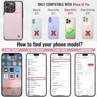 Foto 2 | Foto 2 | Funda Tipo Cartera Vinich Para Iphone 16 Pro 6.3 Con Tarjetero - Venta Internacional.