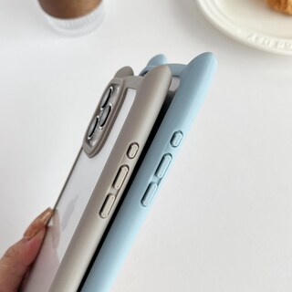 Foto 4 | Foto 4 | Funda De Teléfono Fliracon Con Bonitas Orejas De Gato Transparentes Para Iphone 16 Pro  Color Azul - Venta Internacional.