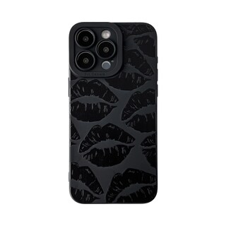 Foto 1 | Foto 1 | Funda De Teléfono Fliracon De Silicona Con Estampado De Labios Negros Para Iphone 16 Pro Max - Venta Internacional.