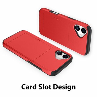 Foto 2 | Foto 2 | Funda Ziye Para Iphone 16 Plus Tipo Cartera Con Tarjetero Color Rojo - Venta Internacional.