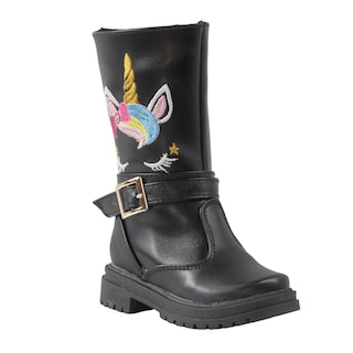 Foto 1 | Foto 1 | Bota Botin Para Niña Bordada Unicornio Casual Comoda Ligera Moda Antiderrapante Cierre Lateral